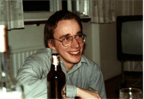 Torvalds davanti ad una birra