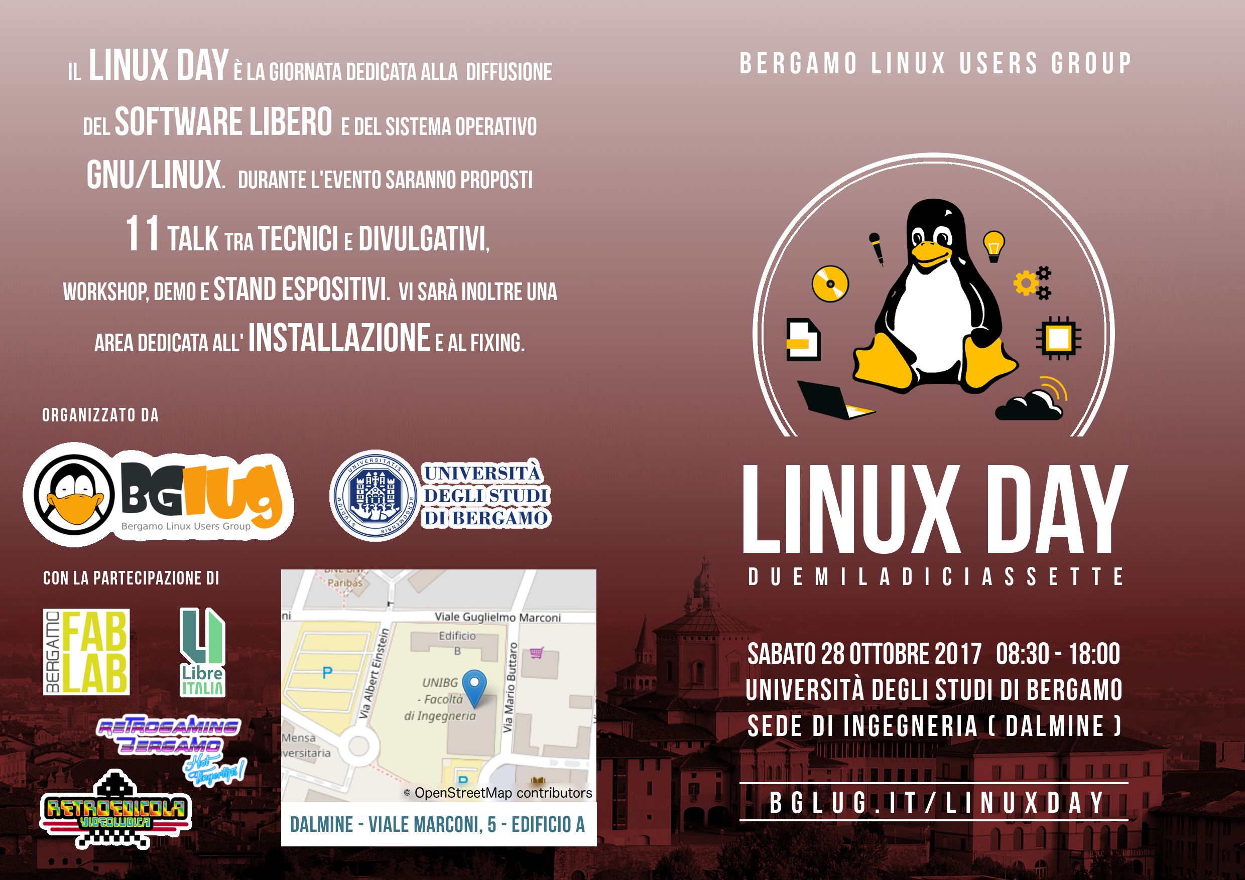 Fronte volantino programma linuxday 2017